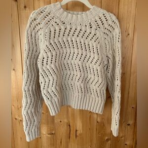 Women’s American Eagle Outfitters Cream Knit Sweater Size S